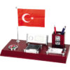 BAYRAKLI Masa Seti Ebat: 40 x 20 cm Metal Etiket Baskı Alanı: 1 x 20 cm