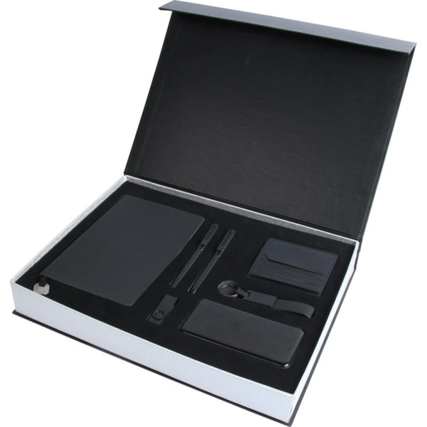 13 x 21 cm Termo Deri Defter 10.000 mAh Powerbank Deri Cüzdan Kartlık Anahtarlık  16 GB USB Bellek Metal Roller ve Tükenmez Kalem  Özel Kutu Kutu Boyutu: 38x28x5,5 cm