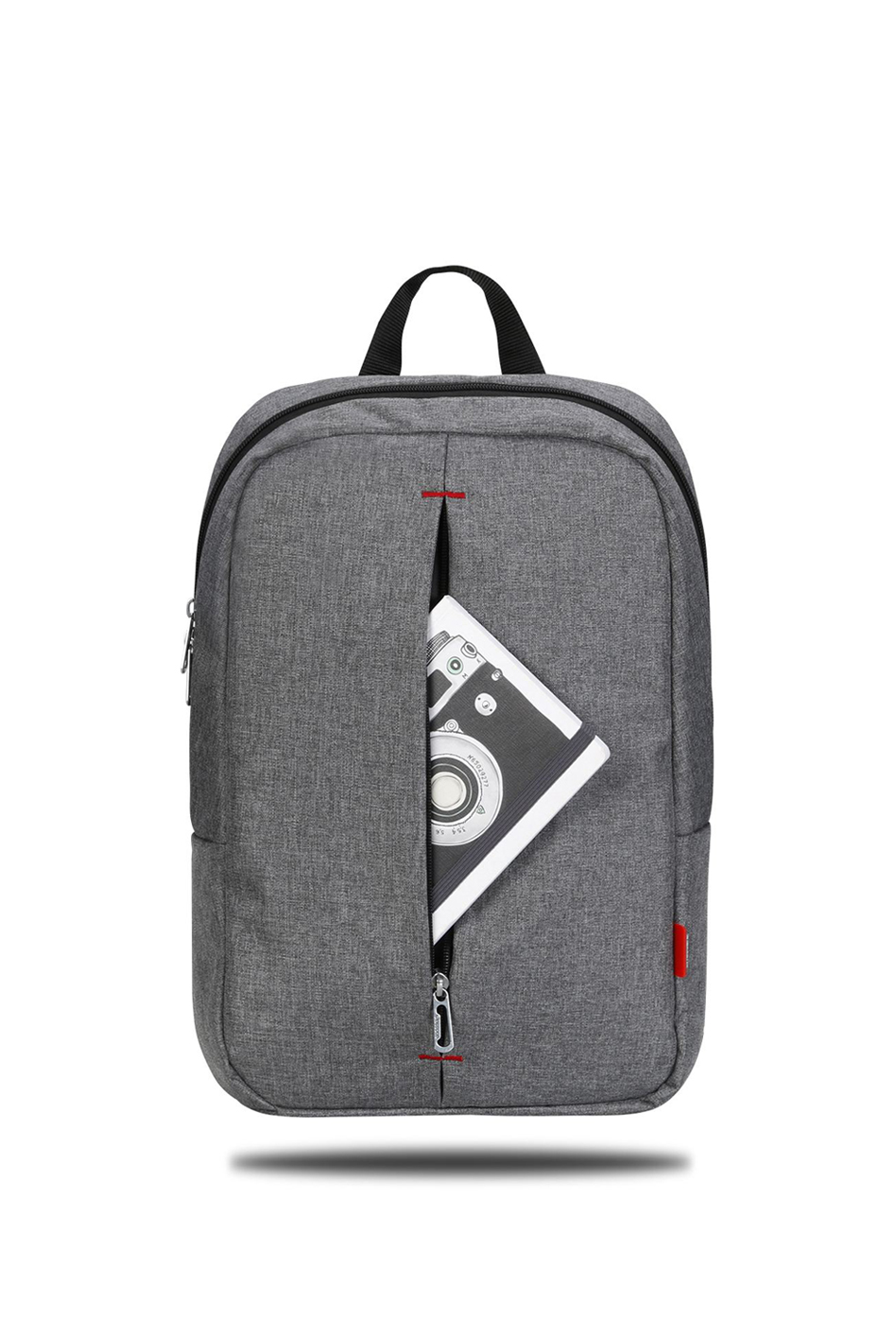 PT-517 Laptop Bölmeli Sırt Çantası Su geçirmez Malzeme Yeni Nesil Çift Fermuar Özel Fermuar Başlık Köpük Destekli Ön cep Detaylı