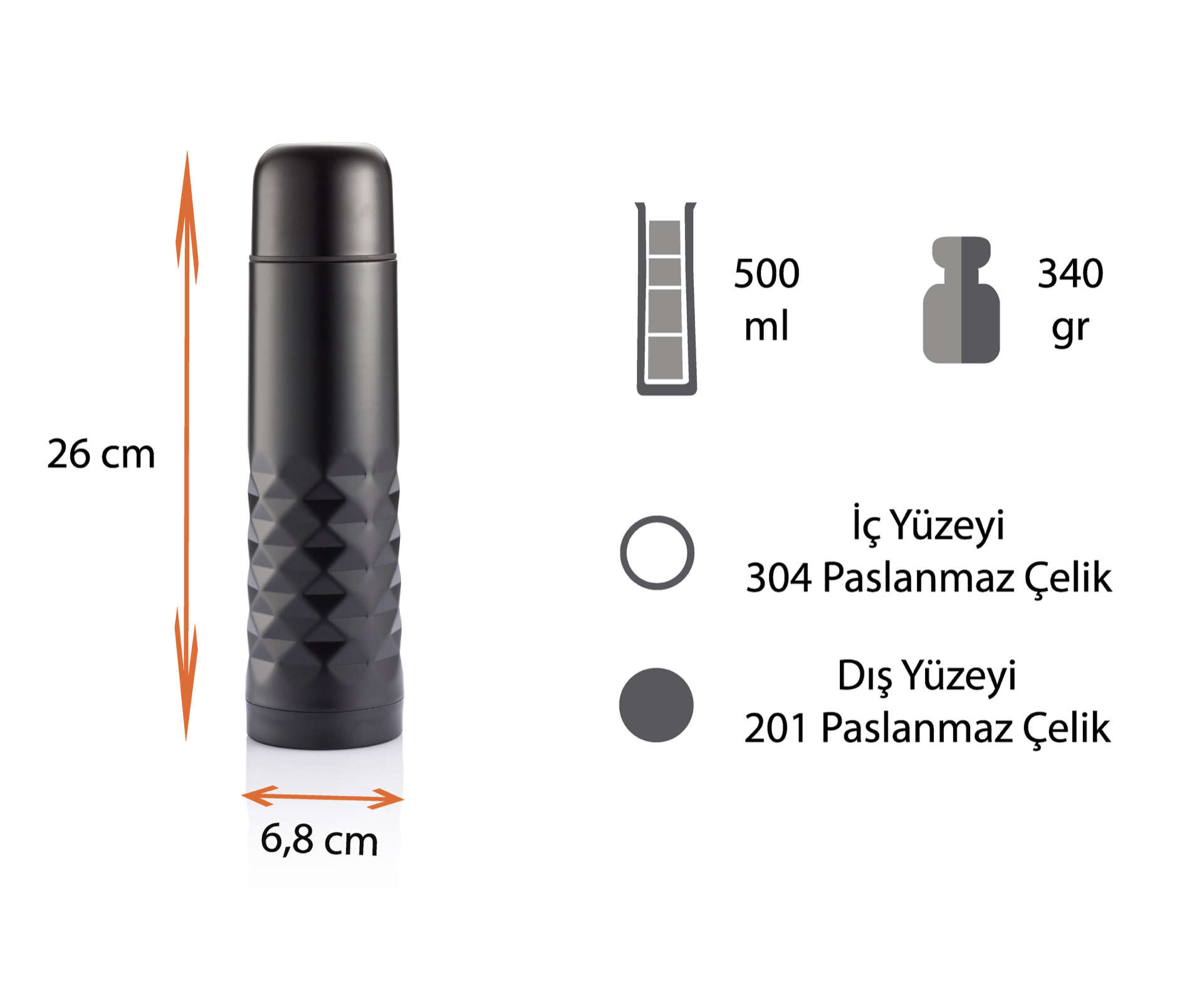 PT-605 Termos 500 ML - Görsel 3