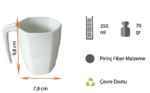 PT-600 Pirinç Alaşımlı Fiber Bardak 350 ML - Görsel 2