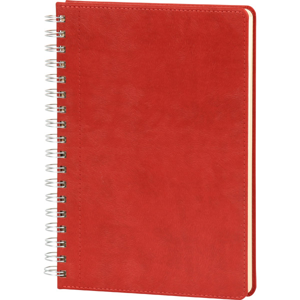 PT-196-Spiralli-defter-Kirmizi.jpeg PT-152 Spiralli Tarihsiz KARELİ Defter 17×24 cm - Görsel 1